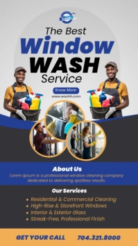 Black Professional Window Cleaning Instagram Story template