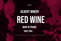 Black Wine Label Etiket Template