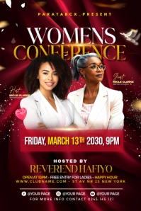 Black Professional  Womens Conference Flyer Template Poster