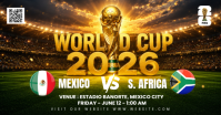 Black Professional World Cup 2026 Match Facebook Shared Image template