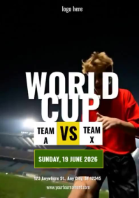 Black Professional World Cup Match A3 Video template