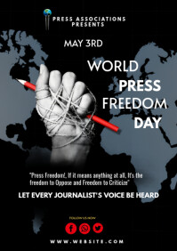 Preto World Press Freedom Day A3 Template