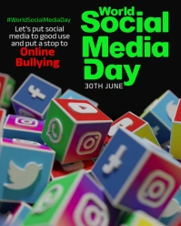 Black Professional World Social Media Day Instagram Portrait template