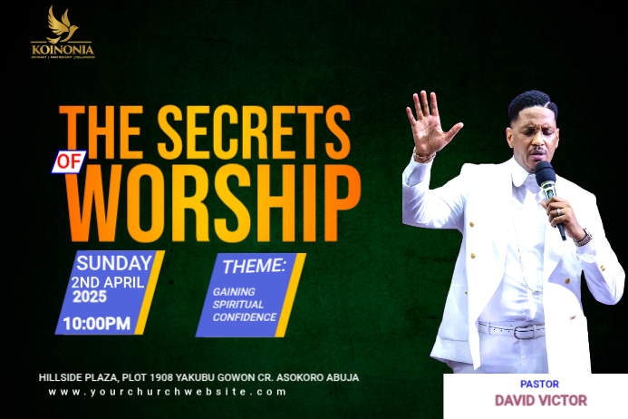 Black Professional Worship Event Poster Template | PosterMyWall