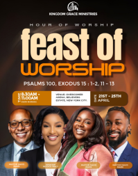 Negro Worship Event Poster/Wallboard Template