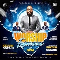 Black Professional Worship Experience Creative Video Template Square (1:1)