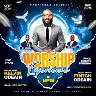 Black Professional Worship Experience Creative Video Template Square (1:1)