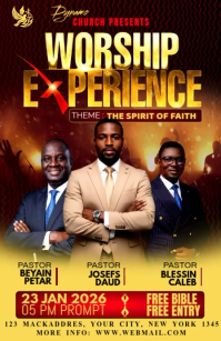 Black Professional Worship Experience Event Half Page Wide Video template