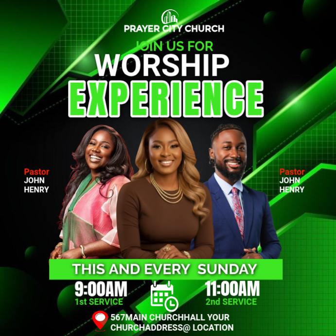 Worship Service Invitation Template | PosterMyWall