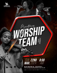 Black Professional Worship Team 传单(美国信函) template