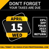 Black Professional Your Taxes Are Due  Square (1:1) template