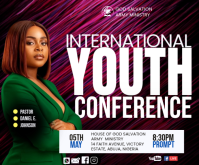 黑色 International Youth Conference Umugqa Ophakathi Template