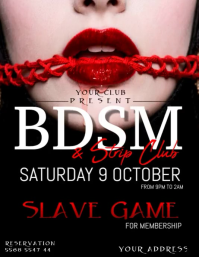 Black Professionale Bdsm Sexy Party Volantino (us Letter) template