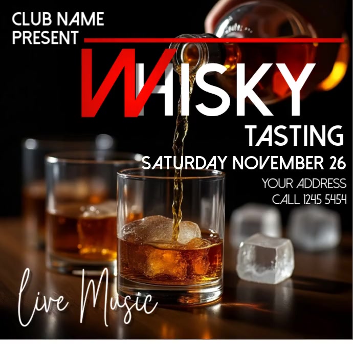 Whiskey Posts Black Professionale Bourbon Whisky Post Instagram Template | PosterMyWall