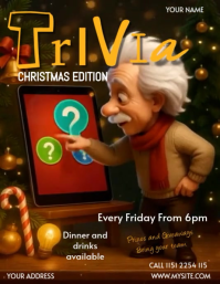 Black Trivia Night Event Flyer Template