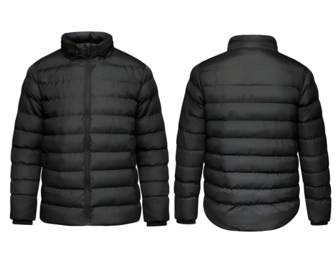 Puff Jacket Sample Black puffer jacket mockup hd Template | PosterMyWall