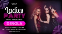 Black Purple Maximalist Ladie Party Event Ban Digital Display (16:9) template