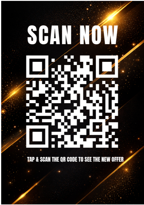 Groupme Qr Code Promotion Plantilla de Black qr code promotion a4 | PosterMyWall