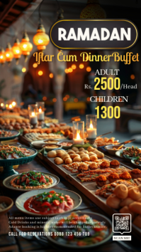 Black  Ramadan Buffet Instagram Story template