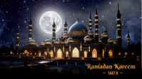 Black Ramadan Celebration Digital Display Video template