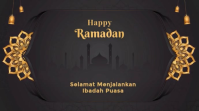 Black Ramadan Celebration Digital Display Video template