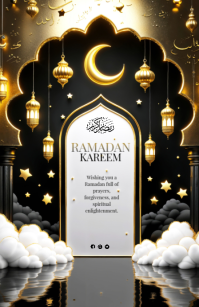 Black Ramadan Greeting Tabloid template