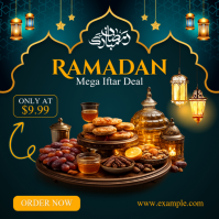 Black Ramadan Iftar Deal Instagram Post template