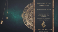 Black Ramadan Iftar Gathering Digital Display Video template