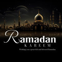 Black Ramadan Vierkant Template