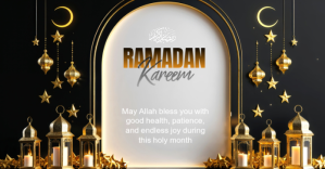Black Ramadan Wish Facebook Ad Facebook-advertentie template