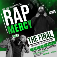 黑色 Rap Battle Event Post Instagram Template