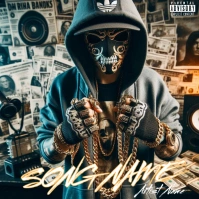 Black  Rap Trap Mixtape Album Cover Album Cover Albumhoes template