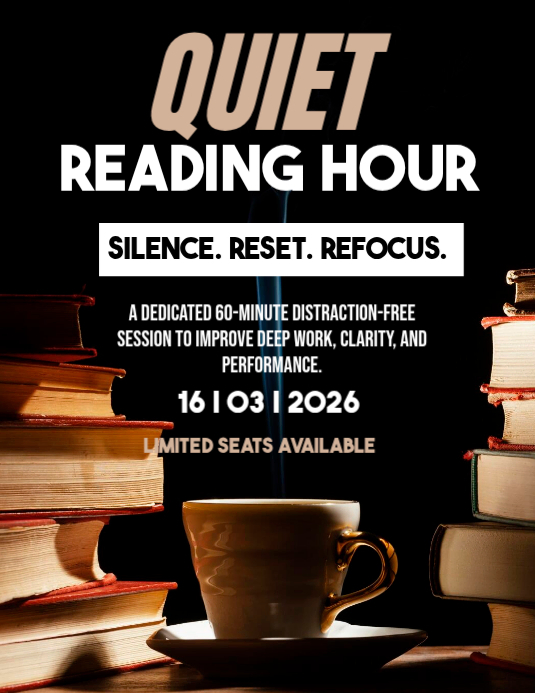 Black Reading Hour Event Flyer Modelo | PosterMyWall