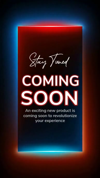 Black red and blue Neon Coming Soon Instagram Story Indaba yaku-Instagram template