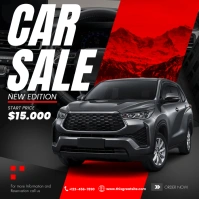 Black red Modern & Minimal Car For Sale  Inst Instagram-Beitrag template