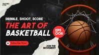 Black Red Scrap The Art of Basketball YouTube Thumbnail template