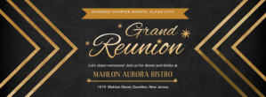 Black Regal College Reunion Banner Facebook-coverfoto template