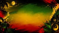 Черный Reggae Music Event Digital na Display Template