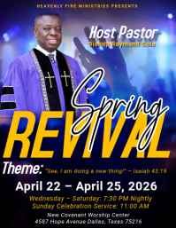 Black Religious Revival Event Flyer template