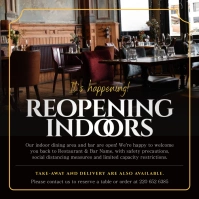 Black Restaurant Indoor Dining Instagram Imag template