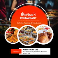 Hitam Restaurant Catering Instagram Post Template