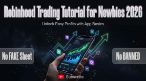 Black Robinhood Trading Tutorial YouTube Thumbnail template
