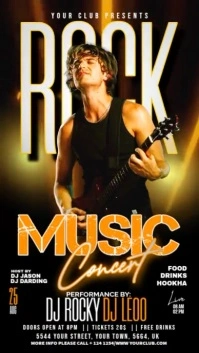 Black Rock Music Concert Night Video Flyer Instagram Story Indaba yaku-Instagram template