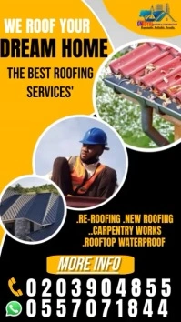 Black Roofing  Whatsapp Status template