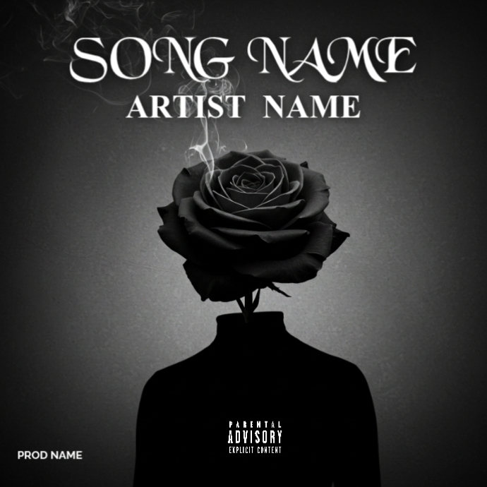 Black Rose Alone Sad Album Cover Template | PosterMyWall