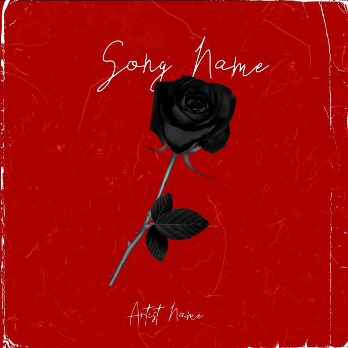 black rose mixtape cover art design template | PosterMyWall