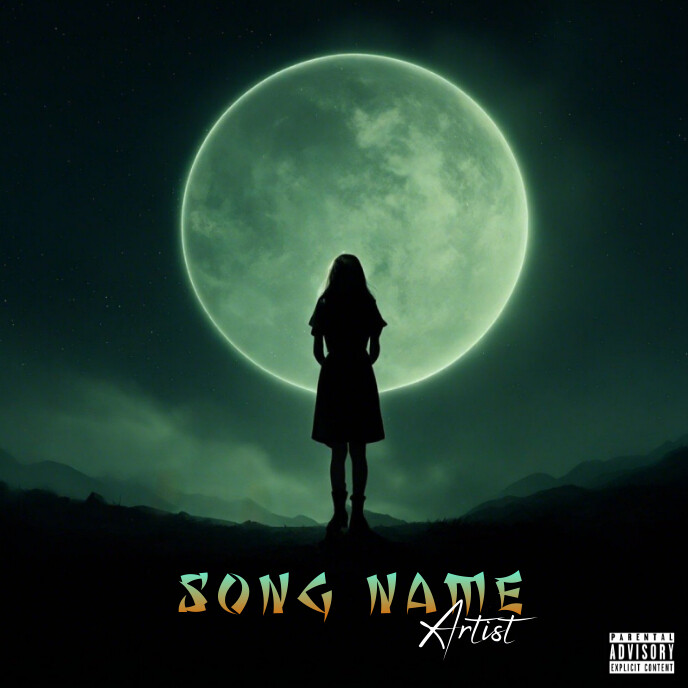 Black Sad Music Album Cover Album Cover template