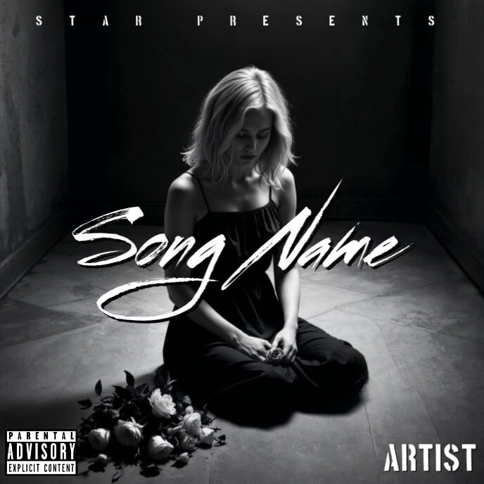Black Sad Song Album Cover Template | PosterMyWall
