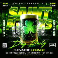 Black  Saint Patrick's Day Celebration Instagram Post template