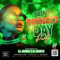 Black Saint Patricks Day Party Flyer Instagram Post template